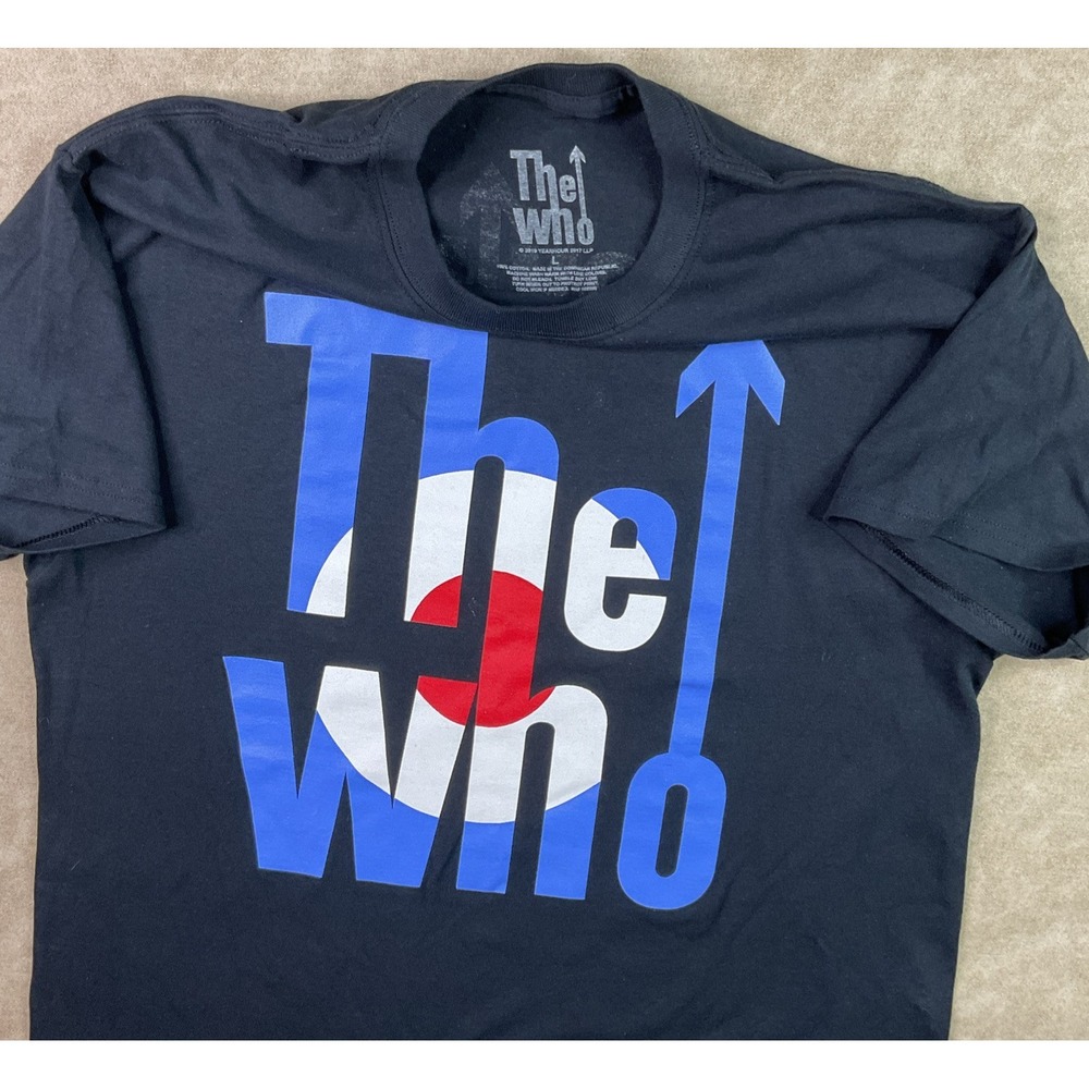 The Who Mens L Graphic T-Shirt‎ Moving On 2019 American Tour Concert Band Tee